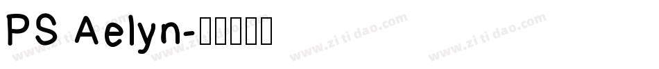 PS Aelyn字体转换